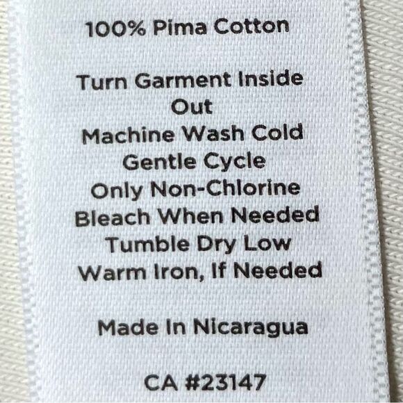 Talbots Bateau Neck 3/4 Sleeve Pima Cotton Knit Top in Cream Women’s L - Picture 5 of 5